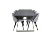 Imagine Vă rugăm să traduceți complet Estelle Dining Table 200*90*H76 - Grey / Brass+Velvet Dining Chiar - Black legs - Light GreyFabric_6