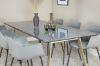 Imagine Va rugăm să traduceți complet: Estelle Dining Table 200*90*H76 - Gri / Oțel+Comfort Plastic Dining Chair - Picioare Negre - Plastic Gri_6