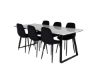 Imagine Vă rugăm să traduceți complet "Estelle Dining Table 200*90*H76 - White / Black+Polar Diamond Dining Chair - Black Legs - Black Velvet_6" din EN în RO, unde caracterul '||' reprezintă separatorul între valori.

Masa de dining Estelle 200*90*H76 - Alb / Negru