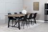 Imagine Masa de dining Malang - 250*100*H76 - Teak închis / Negru + Scaun de dining din plastic Polar - Picioare Negre / Plastic Negru_6