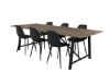 Imagine Masa de dining Malang - 250*100*H76 - Teak închis / Negru + Scaun de dining din plastic Polar - Picioare Negre / Plastic Negru_6