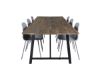 Imagine Masa de dining Malang - 250*100*H76 - Teak inchis / Negru+Scaun de dining Arctic - Picioare gri - Plastic gri_6