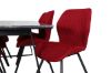 Imagine Estelle Dining Table 200*90*H76 - Black / Black+Gemma Dining Chair - Black Legs - Red Fabric_6