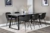 Imagine Masa de dining Estelle 200*90*H76 - Negru / Negru+Scaun de dining Comfort - Picioare Negre - Plastic Negru_6