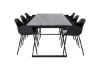 Imagine Masa de dining Estelle 200*90*H76 - Negru / Negru+Scaun de dining Comfort - Picioare Negre - Plastic Negru_6