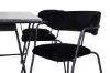 Imagine Masa de dining Estelle 200*90*H76 - Negru / scaun Arrow - Picioare Negre - Catifea Neagra_6