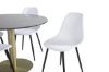 Imagine Masa de dining Estelle rotunda ø106 H75 - Negru / Bras+ Scaun de dining din plastic Polar - Picioare negre / Platic alb_4