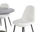 Imagine Vă rugăm să traduceți complet Estelle Round Dining Table ø106 H75 - Black / Brass+Polar Fluff Dining Chair - Black Legs - White Teddy _4