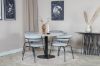 Imagine Estelle Round Dining Table ø106 H75 - White / Black+Arrow armchair - Black Legs - Grey Velvet_4