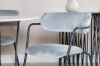 Imagine Estelle Round Dining Table ø106 H75 - White / Black+Arrow armchair - Black Legs - Grey Velvet_4