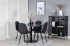 Imagine Masa rotunda de dining Estelle ø106 H75 - Negru / Scaun de dining Polar - Picioare negre - Material negru_4