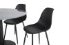 Imagine Estelle Round Dining Table ø106 H75 - Black / Black+Polar Plastic Dining Chair - Black Legs / Black Plastic_4