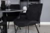 Imagine Masa de dining rotunda Estelle ø106 H75 - Negru / Negru + Scaun de dining Gemma - Picioare Negre - Material Negru_4