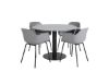 Imagine Masa de dining rotunda Estelle ø106 H75 - Negru / Negru+Scaun confortabil de plastic pentru dining - picioare negre - plastic gri_4