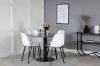 Imagine Va rugam sa traduceti complet "Estelle Round Dining Table ø106 H75 - Black / Black+Polar Plastic Dining Chair - Black Legs / White Plastic_4