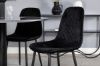 Imagine Va rugam sa traduceti complet: Masa de dining rotunda Estelle ø106 H75 - Negru / Negru+Scaun de dining Polar Diamond - Picioare Negre - Catifea Neagra_4