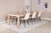 Imagine Slider Extention Table - White Wash - 170+40+40cm +Polar Dining Chair- Black le