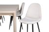 Imagine Slider Extention Table - White Wash - 170+40+40cm +Polar Dining Chair- Black le