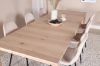 Imagine Slider Extention Table - White Wash - 170+40+40cm +Polar Dining Chair- Black le