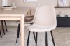 Imagine Slider Extention Table - White Wash - 170+40+40cm +Polar Dining Chair- Black le