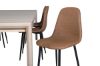 Imagine Slider Extention Table - White Wash - 170+40+40cm +Polar Dining Chair - Brown /