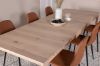 Imagine Slider Extention Table - White Wash - 170+40+40cm +Polar Dining Chair - Brown /