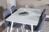 Imagine Masa de dining Polar de 120 cm - Alb Alb + Scaun de dining Polar - Picioare albastre