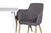 Imagine Masa de dining Polar 120 cm - Alb Alb + Scaun de dining Comfort - Stejar/Gri inchis _4