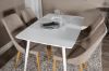 Imagine Masa de dining Polar 120 cm - Alb Alb + Scaun de dining Leone - Stejar/Gri deschis _4