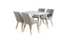 Imagine Polar Dining table 120 cm - White White +Plaza - Dining Chair - Oak/Light Grey _4