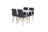 Imagine Masa de dining Polar de 120 cm - Alb + 4 scaune de dining Windu - Ek-Look / Gri închis