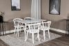 Imagine Masa de dining Polar 120 cm - Alb Alb + Scaun de dining Bobby Windsor - Alb