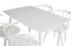 Imagine Masa de dining Polar 120 cm - Alb Alb + Scaun de dining Bobby Windsor - Alb