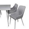 Imagine Masa de dining Polar de 180 cm - blat alb / picioare albe + scaun de dining Plaza - alb