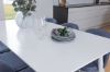 Imagine Polar Dining table 180 cm - White top / White Legs+Velvet Dining Chiar - White