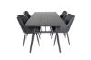 Imagine Masa extensibila Sleek negru periat - 190*95 + Comfort - Scaun de dining - Stejar/Negru _4