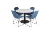 Imagine Razzia Dining Table ø106cm - White / Black+Muce Dining Chair - Black Legs - Bl