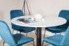 Imagine Razzia Dining Table ø106cm - White / Black+Muce Dining Chair - Black Legs - Bl