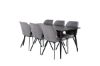 Imagine Masa de dining Dipp - 180*90cm - Furnir negru / picioare complet negre