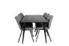 Imagine Masa de dining Dipp - 180*90cm - Furnir negru / picioare complet negre