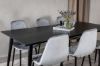 Imagine Masa pentru dining "Dip" - 180*90cm - Furnir negru / picioare complet negre - Scaun pentru dining Polar Diamond - Picioare negre - Catifea gri 6