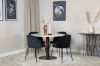 Imagine Va rugam sa traduceti complet:

Masa de dining rotunda Estelle ø106 H75 - alb / negru + Scaun de dining Wrinkles - negru