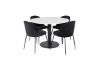 Imagine Va rugam sa traduceti complet:

Masa de dining rotunda Estelle ø106 H75 - alb / negru + Scaun de dining Wrinkles - negru