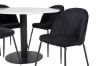 Imagine Va rugam sa traduceti complet:

Masa de dining rotunda Estelle ø106 H75 - alb / negru + Scaun de dining Wrinkles - negru