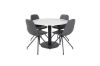 Imagine Masa de dining rotunda Estelle ø106 H75 - Alb / Negru+Scaun de dining Polar cu Spi