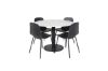 Imagine Vă rugăm să traduceți complet Estelle Round Dining Table ø106 H75 - Alb / Negru + Scaun de masă Arctic - Negru