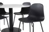 Imagine Vă rugăm să traduceți complet Estelle Round Dining Table ø106 H75 - Alb / Negru + Scaun de masă Arctic - Negru