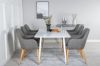 Imagine Polar Dining table 180 cm - White top / White Legs +Comfort - Dining Chair - Oak/Dark Grey _6