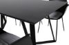 Imagine Masă de dining Marina - blat negru / picioare negre - scaun de dining din plastic Comfort - picioare negre - plastic negru 6