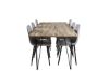 Imagine Bali Dining Table 200*90*H75 - Nature / Black+Polar Diamond Dining Chair - Blac